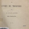 Mémoire de l'évêque des Trois-Rivières sur les difficultés religieuses en Canada