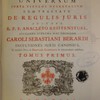Jus canonicum universum, juxta titulos decretalium cum tractatu de regulis juris