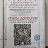 Francisci Silvii a Brania Comitis, S. Theologiae Doctoris in Academia Duacena... Commentarii... S. Thom. Aquinatis Doctoris Angelici et Communis