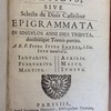 Annus sacer poeticus, sive, Selecta de divis caelitibus epigrammata, in singulos anni dies tributa, duobúsque tomis partita