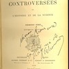 Les questions controversées de l'histoire et de la science
