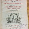 Oeuvres de Mr. Boileau Despréaux, avec des éclaircissemens historiques, donnez par lui-même