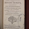 Examens particuliers sur divers sujets, propres aux ecclésiastiques et à toutes les personnes qui veulent s'avancer dans la perfection
