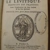 L'exode et le Lévitique