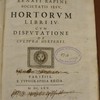 Renati Rapini Societatis Jesu, Hortorum libri IV, cum disputatione de cultura hortensi