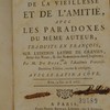 Les livres de Cicéron, De la vieillesse et De l'amitié, avec les Paradoxes du même auteur