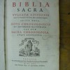 Biblia sacra, Vulgatæ editionis Sixti V. & Clementis VIII. Pont. Max. auctoritate recognita ... notis chronologicis et historicis illustrata. Una cum sacra chronologia atque geographia