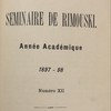 Annuaire de Séminaire de Rimouski : Année académique 1897-1898
