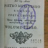Opere drammatiche del sig. abate Pietro Metastasio, romano poeta Cesareo