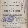 Le chrétien inconnu, ou idée de la vraie grandeur du chrétien