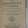 Recueil des oraisons funèbres prononcées par feu Messire Jacques-Bénigne Bossuet