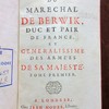 Mémoires du maréchal de Berwick, duc et pair de France et généralissime des armées de Sa Majesté