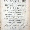 Nouveau commentaire sur la coutume de la prévoté et vicomté de Paris