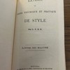 Extrait du Cours théorique et pratique de style : livre du maître