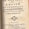 Supplément au Traité du contrat de Louage ou Traité des contrats de Louage maritimes