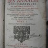 Continuation des Annales ecclesiastiques du cardinal Baronius