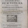 Oeuvres posthumes de M. Pothier dédiées à Monseigneur le Garde des Sceaux de France