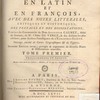 La Sainte Bible en latin et en françois, avec des notes littérales, critiques et historiques, des préfaces et des dissertations