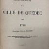 Recensement de la ville de Québec pour 1716