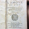 Traicté de l'amour de Dieu