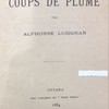 Coups d'oeil et coups de plume