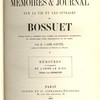 Mémoires et journal sur la vie et les ouvrages de Bossuet