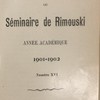 Annuaire de Séminaire de Rimouski : Année académique 1901-1902