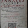 Le corps des annales sacrées et ecclésiastiques : contenant tout ce qui est advenu de mémorable dans l'Église, & dans les Empires & Royaumes, depuis la création du Monde jusques à maintenant.