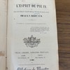 L'esprit de Pie IX, ou, Les plus beaux traits de la vie de ce grand pape