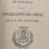 33e anniversaire de fondation : congrégation des soeurs de N.-D. du St-Rosaire