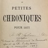 Petites chroniques pour 1877