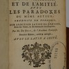 Les livres de Cicéron, De la vieillesse, et De l'amitié, avec les Paradoxes du même auteur
