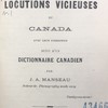Dictionnaire des locutions vicieuses du Canada