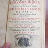 Œuvres philosophiques, ou Demonstration de l'existence de Dieu, Tirée de l'Art de la Nature, dans la prémiere Partie : Et dans la seconde, des preuves purement intellectuelles, & de l'Idée de l'Infini même