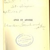 Ange et apôtre : La piété le zèle