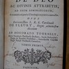 Praelectiones theologicae de Deo ac divinis attributis, ad usum seminariorum, & examinis ad gradus theologicos praevii contractae