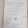 Abrégé du dictionnaire des cas de conscience, de M. Pontas, dans lequel on trouve un grand nombre de remarques & de nouvelles décisions ; on y a joint les résolutions latines imprimées à Ferrare, avec la critique