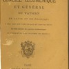 Décrets & canons du concile oecuménique et général du Vatican