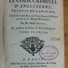 Commentaire sur le code criminel d'Angleterre