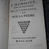 Instructions par demandes et par réponses sur l'humilité, sur le rapport des actions à Dieu, et sur la prière