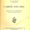 L'amitié avec Dieu : essai sur la vie spirituelle d'après Saint-Thomas d'Aquin