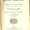 Théâtre des Évènements racontés dans les Divines Écritures ou l’Ancien et le Nouvel Orient étudié au point de vue de la Bible et de l’Église