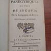 Panégyriques du Père de Segaud : de la Compagnie de Jésus