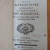 Meditations pour les trois jours qui precedent la profession des religieuses, et pour chaque année avant le renouvellement des voeux