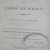 Oeuvres complètes de l'Abbé de Mably