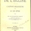Droit public de l’église. L’action religieuse et la loi civile
