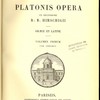 Platonis Opera
