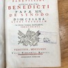 Sanctissimi domini nostri Benedicti papae XIV. De synodo dioecesana libri tredecim in duos tomos distributi