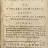 The complete French dictionary : or a pocket companion, for those gentlemen and ladies who study the French Language