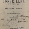 Le conseiller du peuple ou Réflexions adressées aux Canadiens-français
